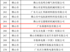 葆德入选“2019年广东省高成长中小企业”